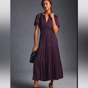 Anthropologie Purple Maxi Dress